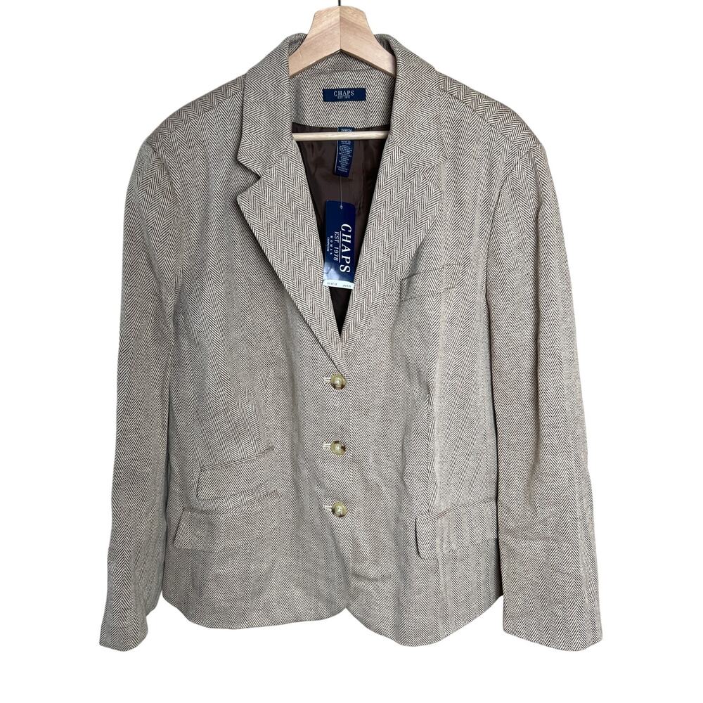 Chaps NWT Sportwear Blazer 24W Women's Brown